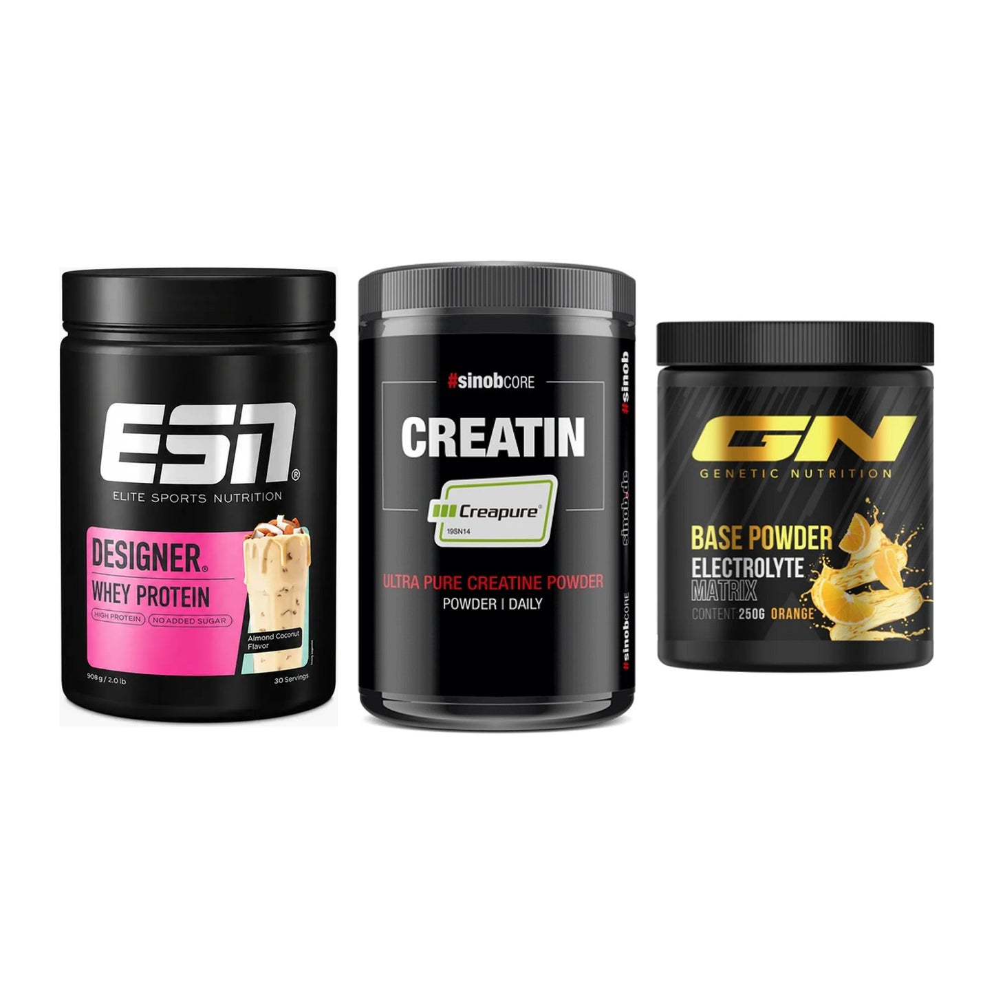 Einsteiger-Set: ESN Designer + Sinob Creatin + GN Base Powder – alle enthaltenen Artikel