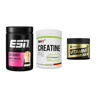 Einsteiger-Set: ESN Designer + MST Creatin Pro + Peak Vitamin A-Z – alle enthaltenen Artikel