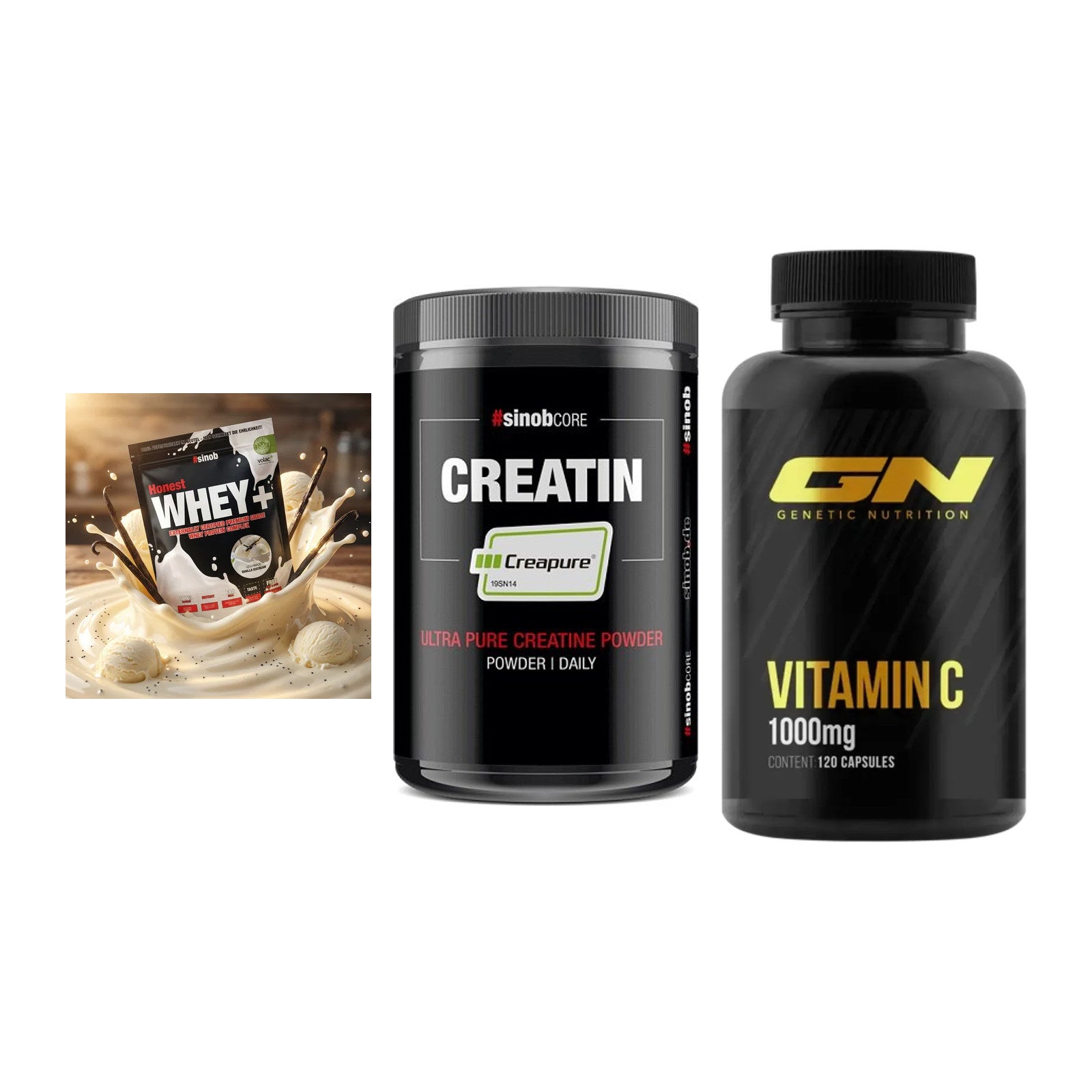 Einsteiger-Set: Sinob Honest + Sinob Creatin + GN Vitamin C – alle enthaltenen Artikel