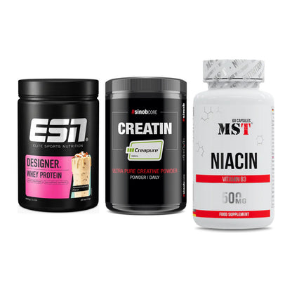 Einsteiger-Set: ESN Designer + Sinob Creatin + MST Niacin – alle enthaltenen Artikel