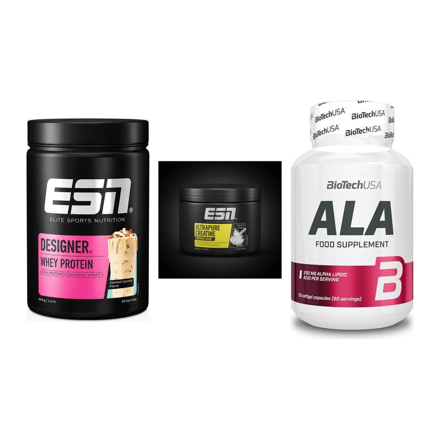 Einsteiger-Set: ESN Designer + ESN Ultrapure + BioTech ALA – alle enthaltenen Artikel