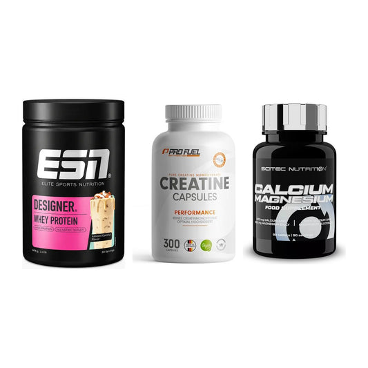 Einsteiger-Set: ESN Designer + ProFuel Creatine + Scitec Calcium – alle enthaltenen Artikel