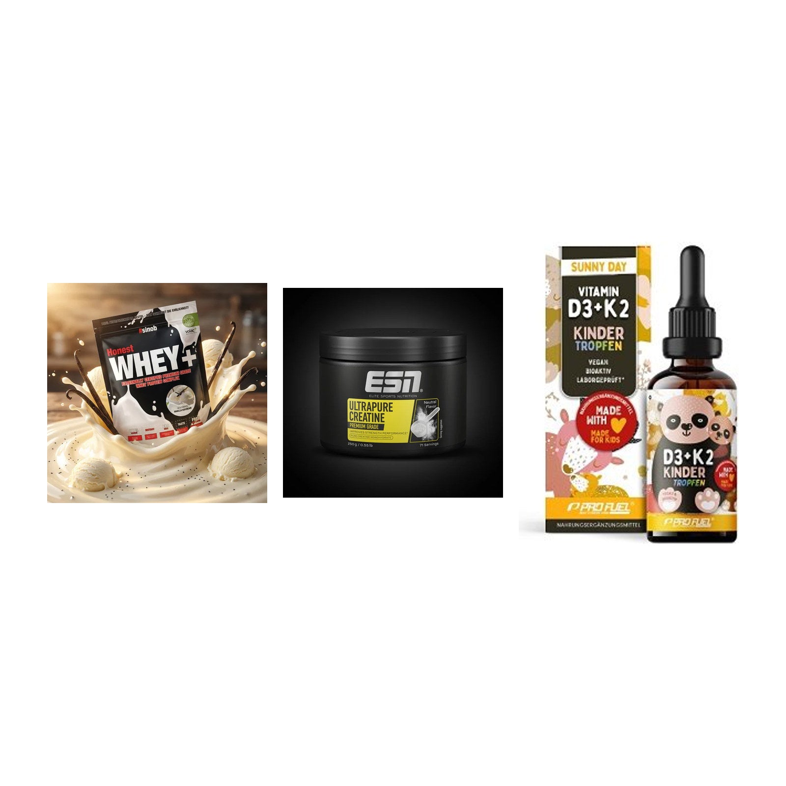 Einsteiger-Set: Sinob Honest + ESN Ultrapure + ProFuel VITAMIN – alle enthaltenen Artikel