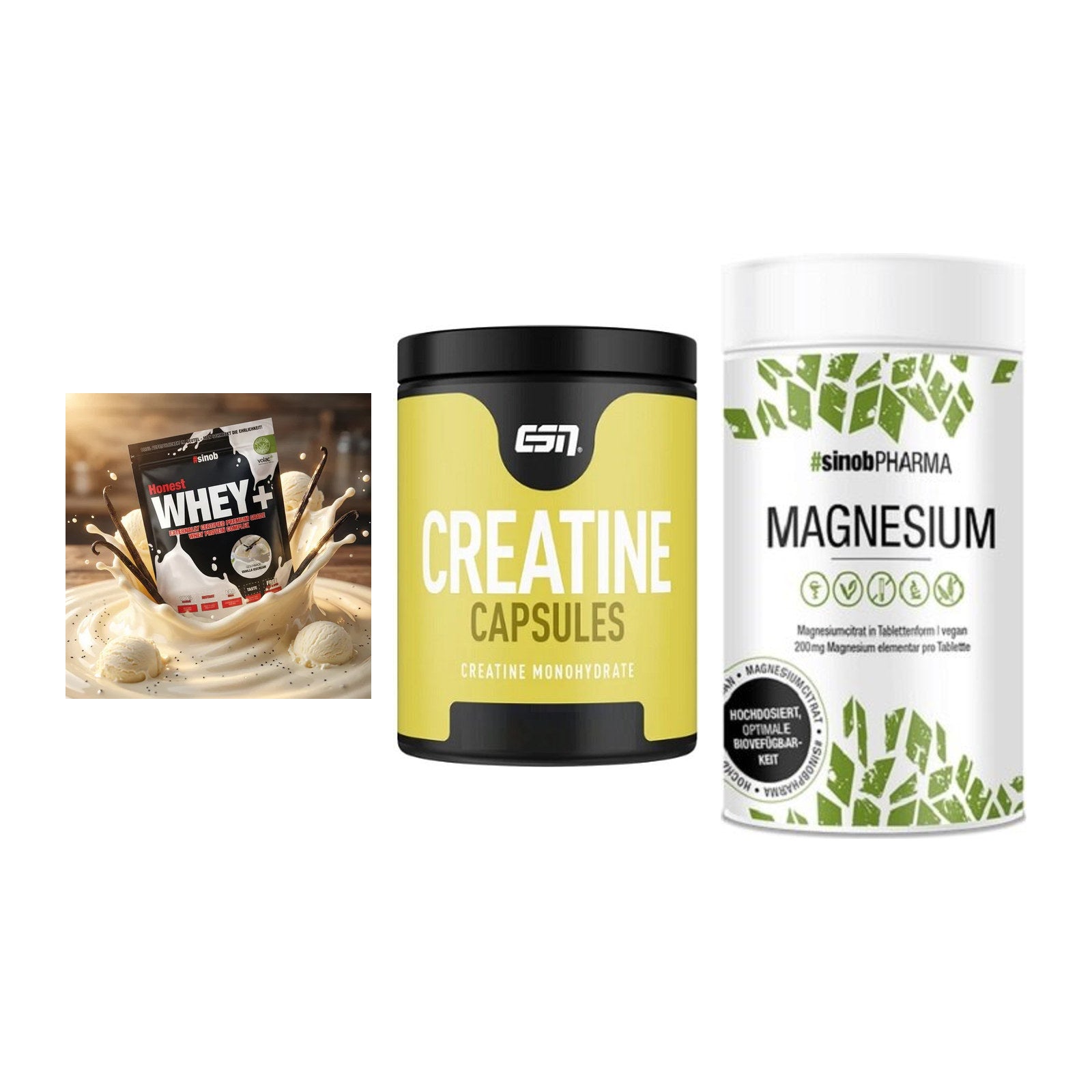 Einsteiger-Set: Sinob Honest + ESN Ultrapure + Sinob Magnesium – alle enthaltenen Artikel