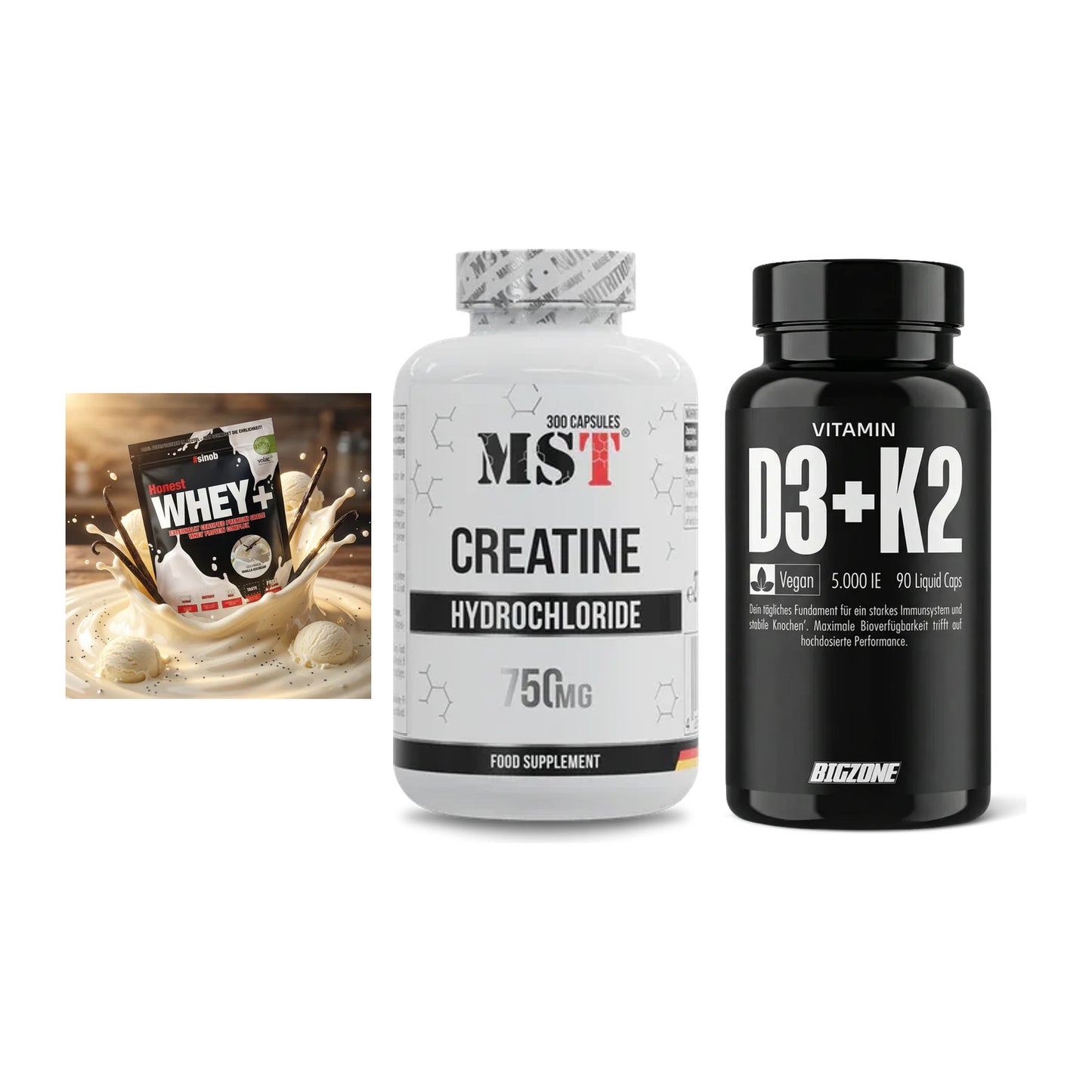 Einsteiger-Set: Sinob Honest + MST Creatine HCL + Big Zone Vitamin – alle enthaltenen Artikel