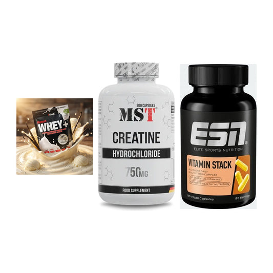 Einsteiger-Set: Sinob Honest + MST Creatine HCL + ESN Vitamin – alle enthaltenen Artikel