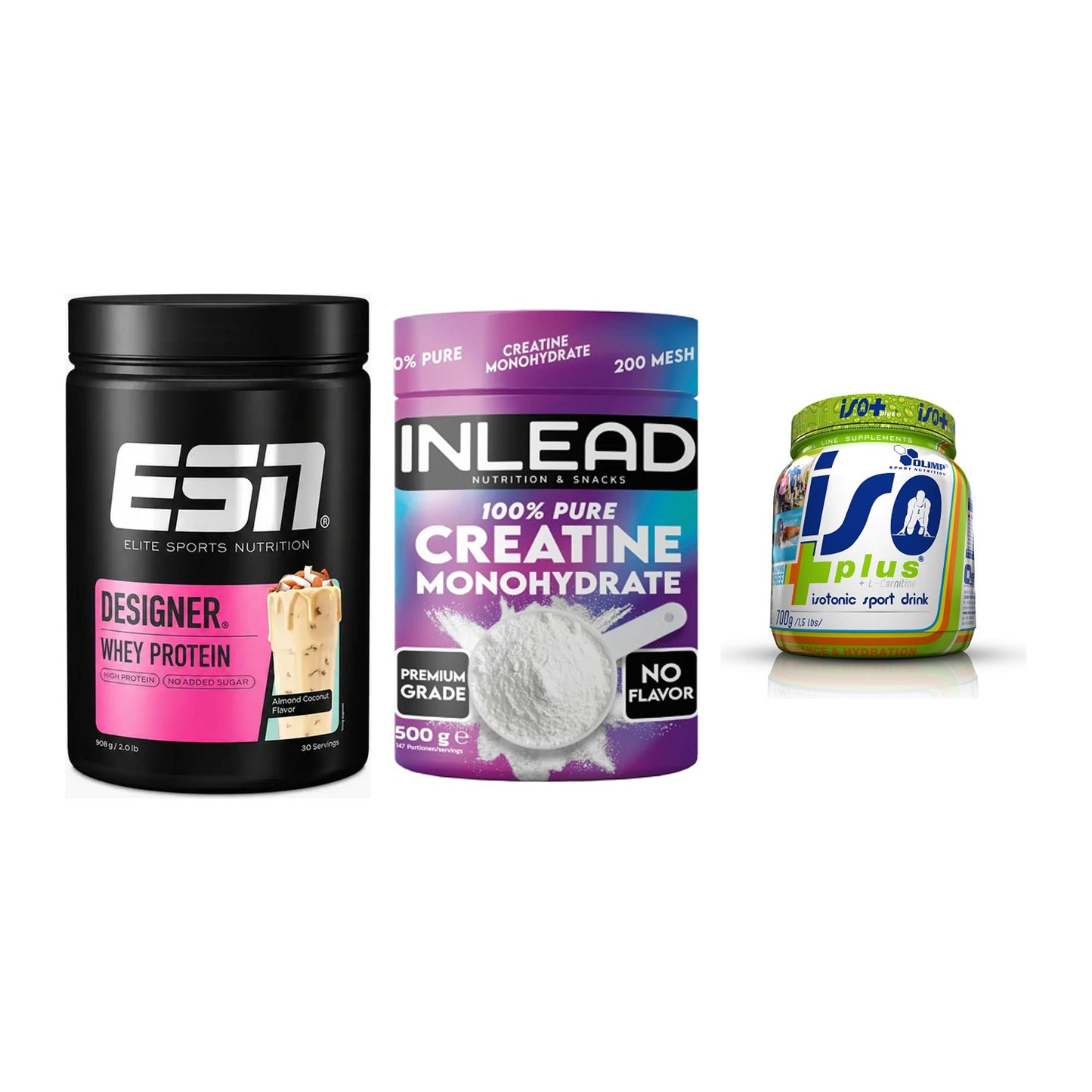 Einsteiger-Set: ESN Designer + INLEAD Creatine + Olimp Iso Plus – alle enthaltenen Artikel