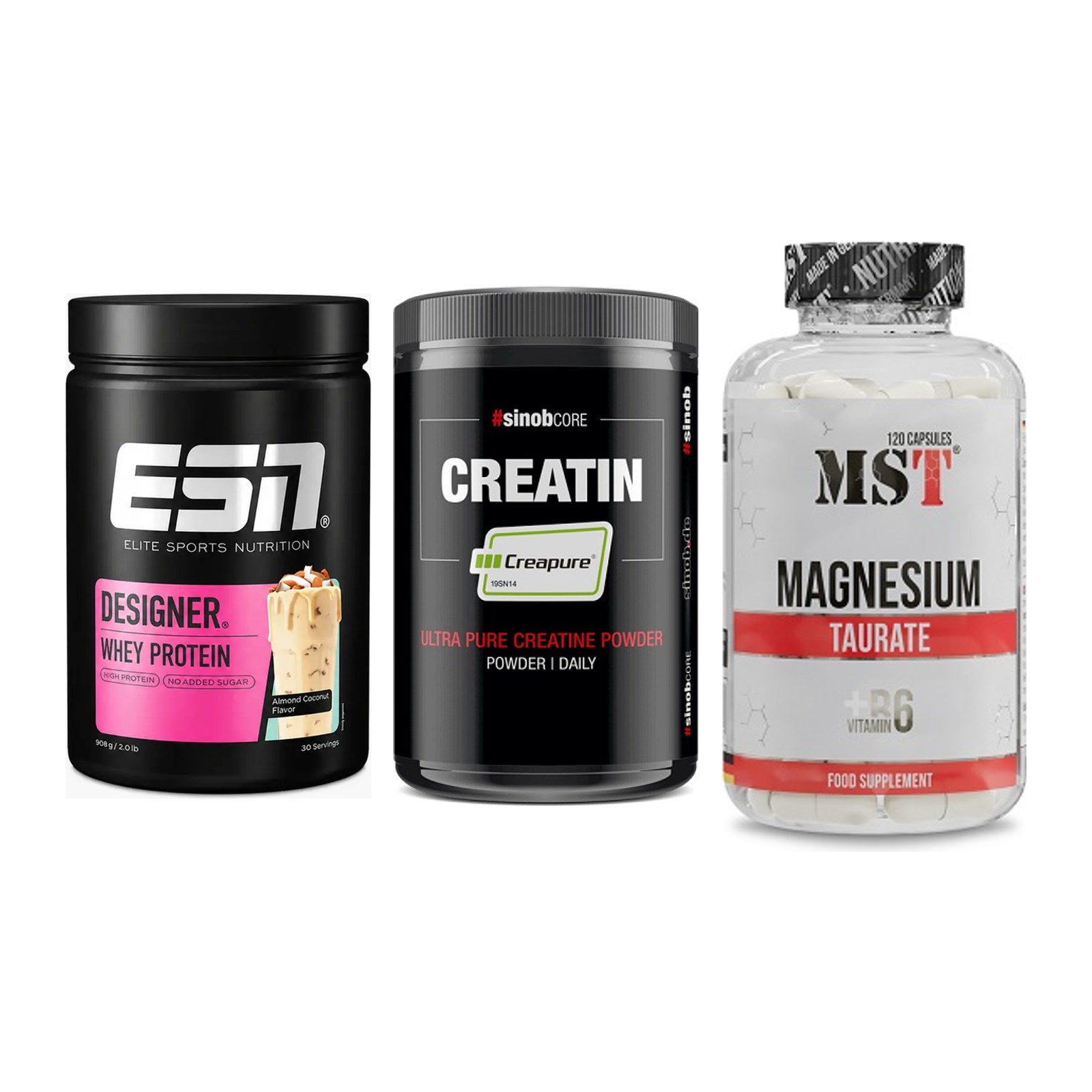 Einsteiger-Set: ESN Designer + Sinob Creatin + MST Magnesium – alle enthaltenen Artikel