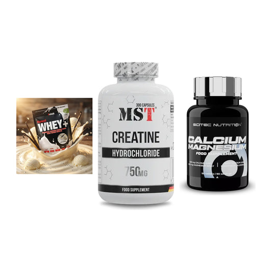 Einsteiger-Set: Sinob Honest + MST Creatine HCL + Scitec Calcium – alle enthaltenen Artikel