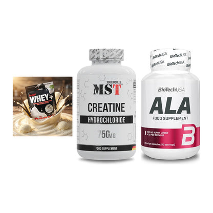 Einsteiger-Set: Sinob Honest + MST Creatine HCL + BioTech ALA – alle enthaltenen Artikel
