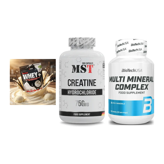 Einsteiger-Set: Sinob Honest + MST Creatine HCL + BioTech Multi – alle enthaltenen Artikel