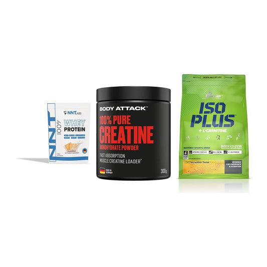 Einsteiger-Set: NNT Whey + Body Attack 100% + Olimp Iso Plus – alle enthaltenen Artikel