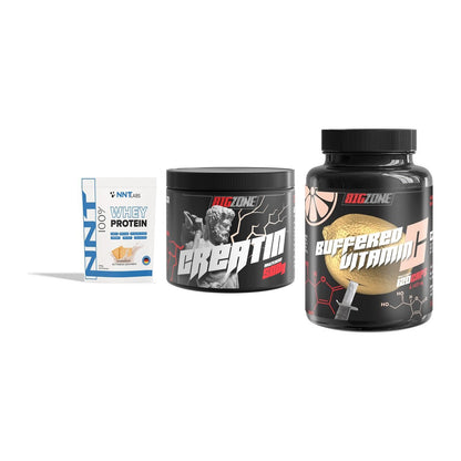 Einsteiger-Set: NNT Whey + Big Zone Creatin + Big Zone Buffere – alle enthaltenen Artikel