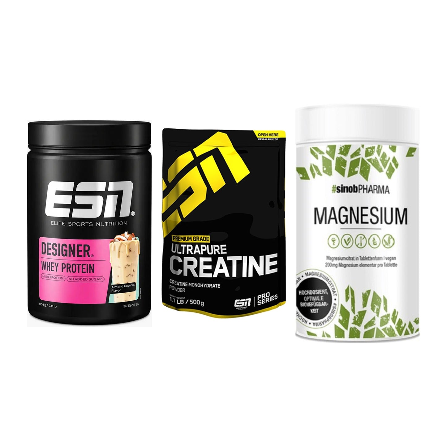 Einsteiger-Set: ESN Designer + ESN Ultrapure + Sinob Magnesium – alle enthaltenen Artikel