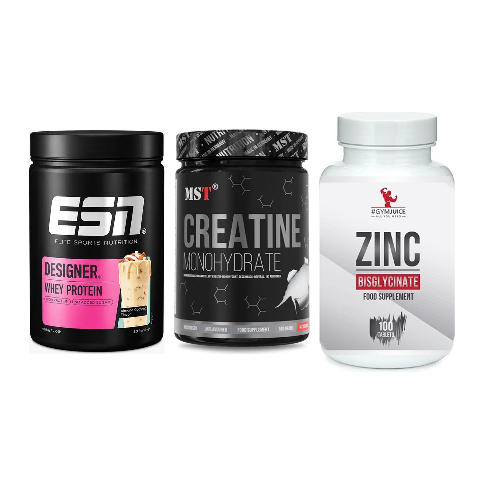 Einsteiger-Set: ESN Designer + MST Creatin + #GYMJUICE ZINC – alle enthaltenen Artikel