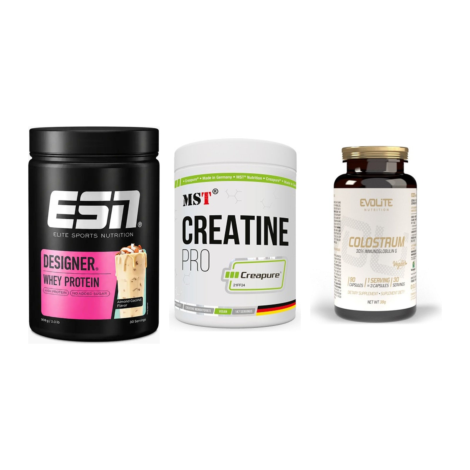 Einsteiger-Set: ESN Designer + MST Creatin Pro + Evolite Nutritio – alle enthaltenen Artikel