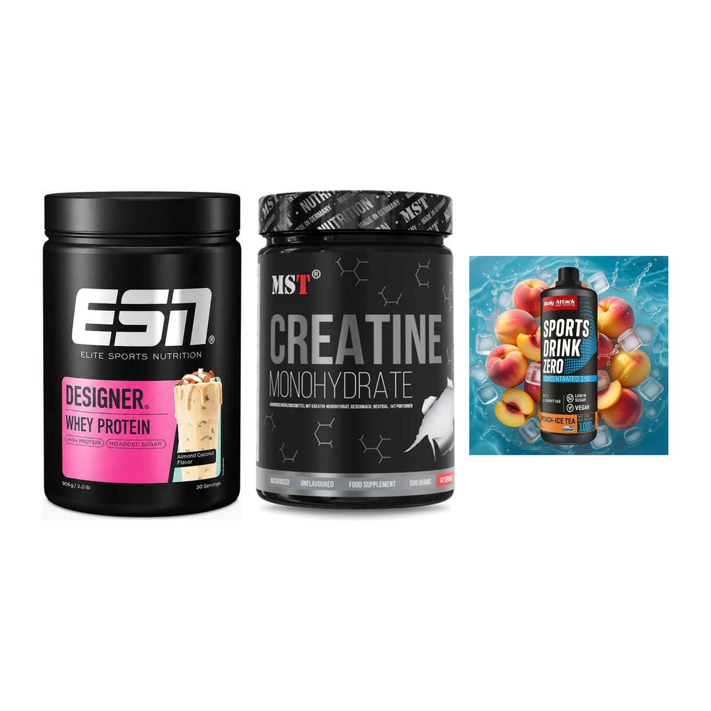 Einsteiger-Set: ESN Designer + MST Creatin + Body Attack – alle enthaltenen Artikel