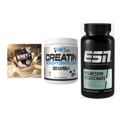 Einsteiger-Set: Sinob Honest + NNT Creatin 1000 + ESN Magnesium – alle enthaltenen Artikel