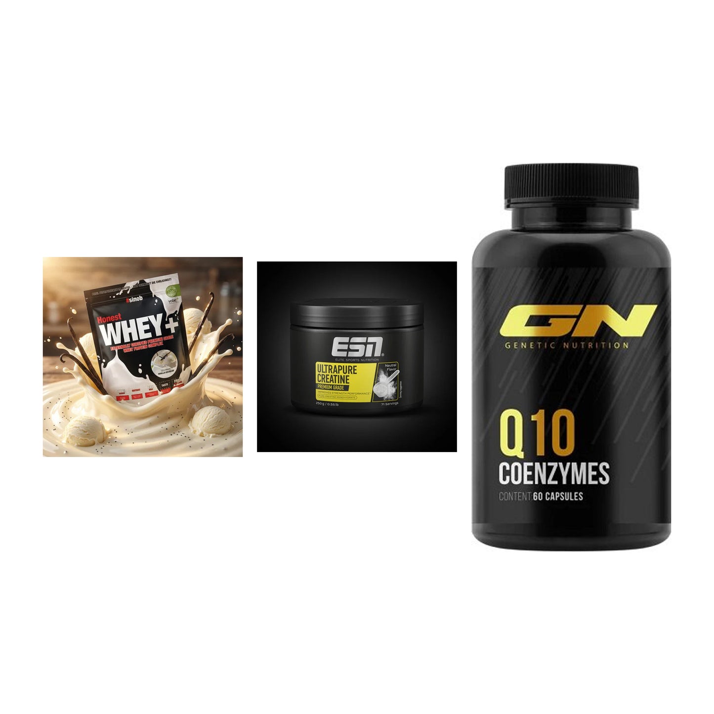 Einsteiger-Set: Sinob Honest + ESN Ultrapure + GN Q10 Health – alle enthaltenen Artikel