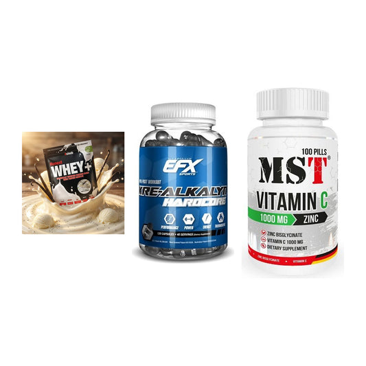 Einsteiger-Set: Sinob Honest + EFX Kre-Alkalyn + MST Vitamin C – alle enthaltenen Artikel