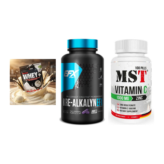 Einsteiger-Set: Sinob Honest + EFX Kre-Alkalyn + MST Vitamin C – alle enthaltenen Artikel