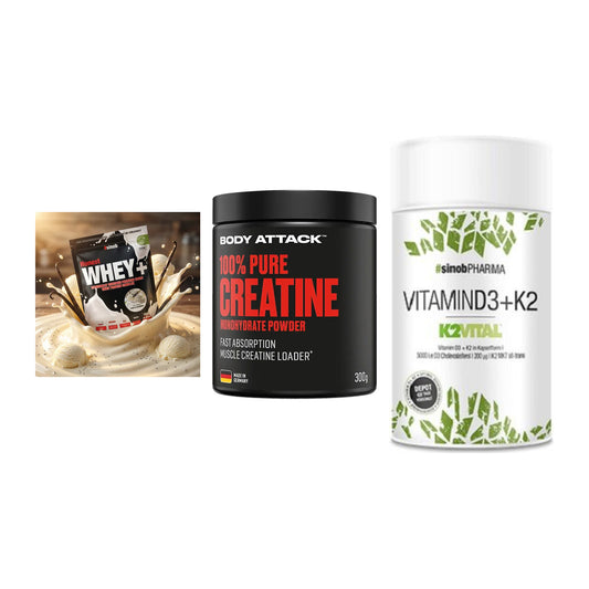 Einsteiger-Set: Sinob Honest + Body Attack 100% + Sinob Vitamin D3 – alle enthaltenen Artikel