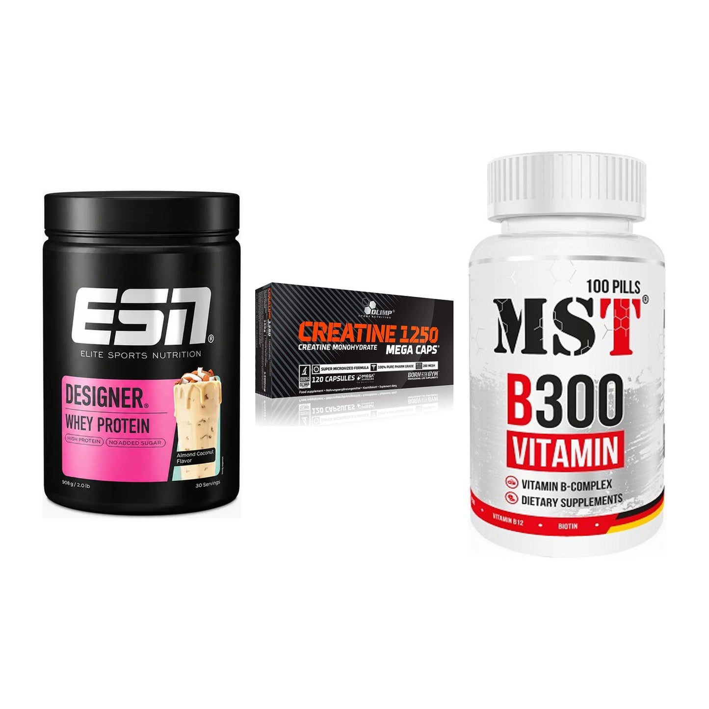 Einsteiger-Set: ESN Designer + Olimp Creatine + MST B300 B-Compl – alle enthaltenen Artikel