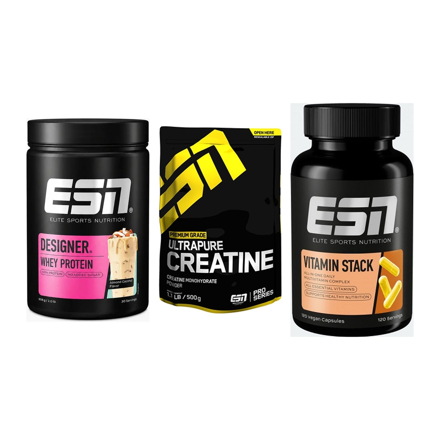 Einsteiger-Set: ESN Designer + ESN Ultrapure + ESN Vitamin – alle enthaltenen Artikel