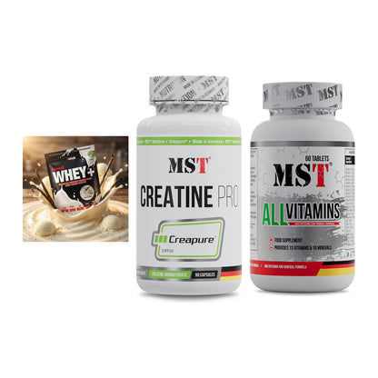 Einsteiger-Set: Sinob Honest + MST Creatine Pro + MST All Vitamins – alle enthaltenen Artikel