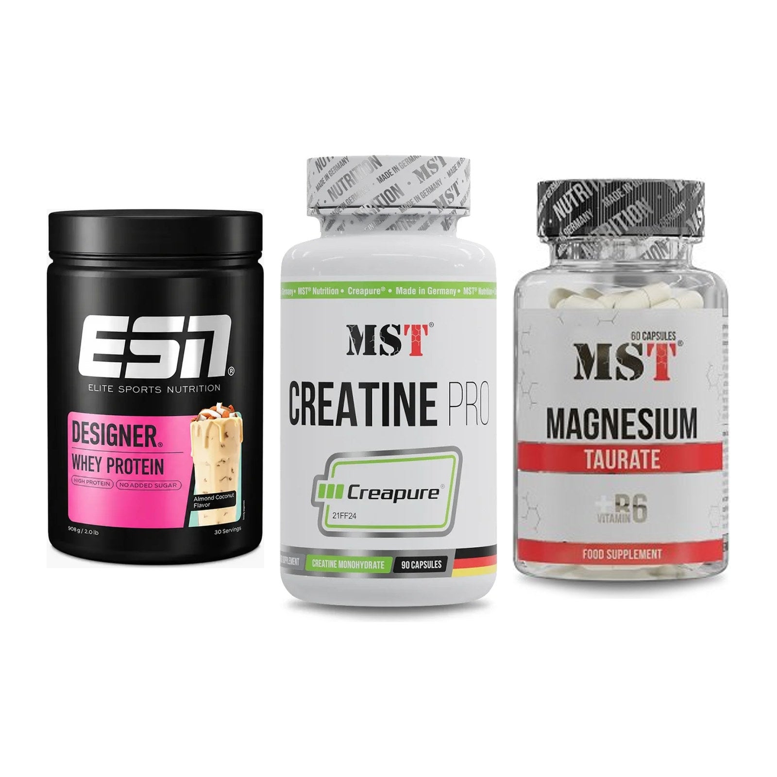 Einsteiger-Set: ESN Designer + MST Creatine Pro + MST Magnesium – alle enthaltenen Artikel