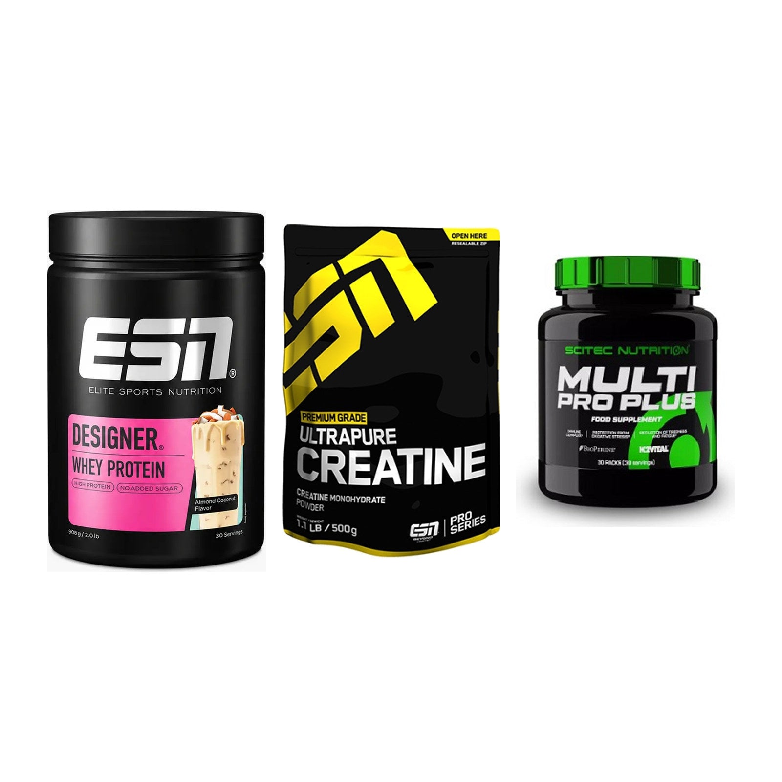 Einsteiger-Set: ESN Designer + ESN Ultrapure + Scitec Multi Pro – alle enthaltenen Artikel