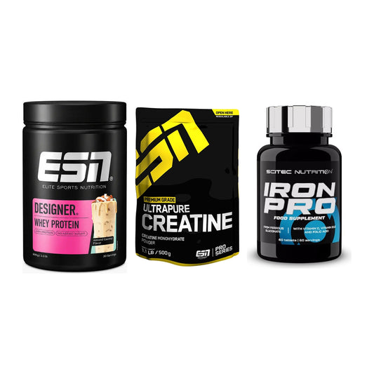 Einsteiger-Set: ESN Designer + ESN Ultrapure + Scitec Iron Pro – alle enthaltenen Artikel
