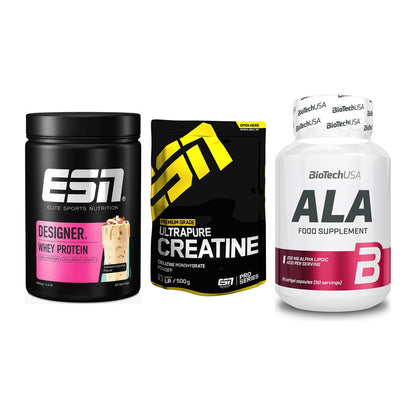 Einsteiger-Set: ESN Designer + ESN Ultrapure + BioTech ALA – alle enthaltenen Artikel