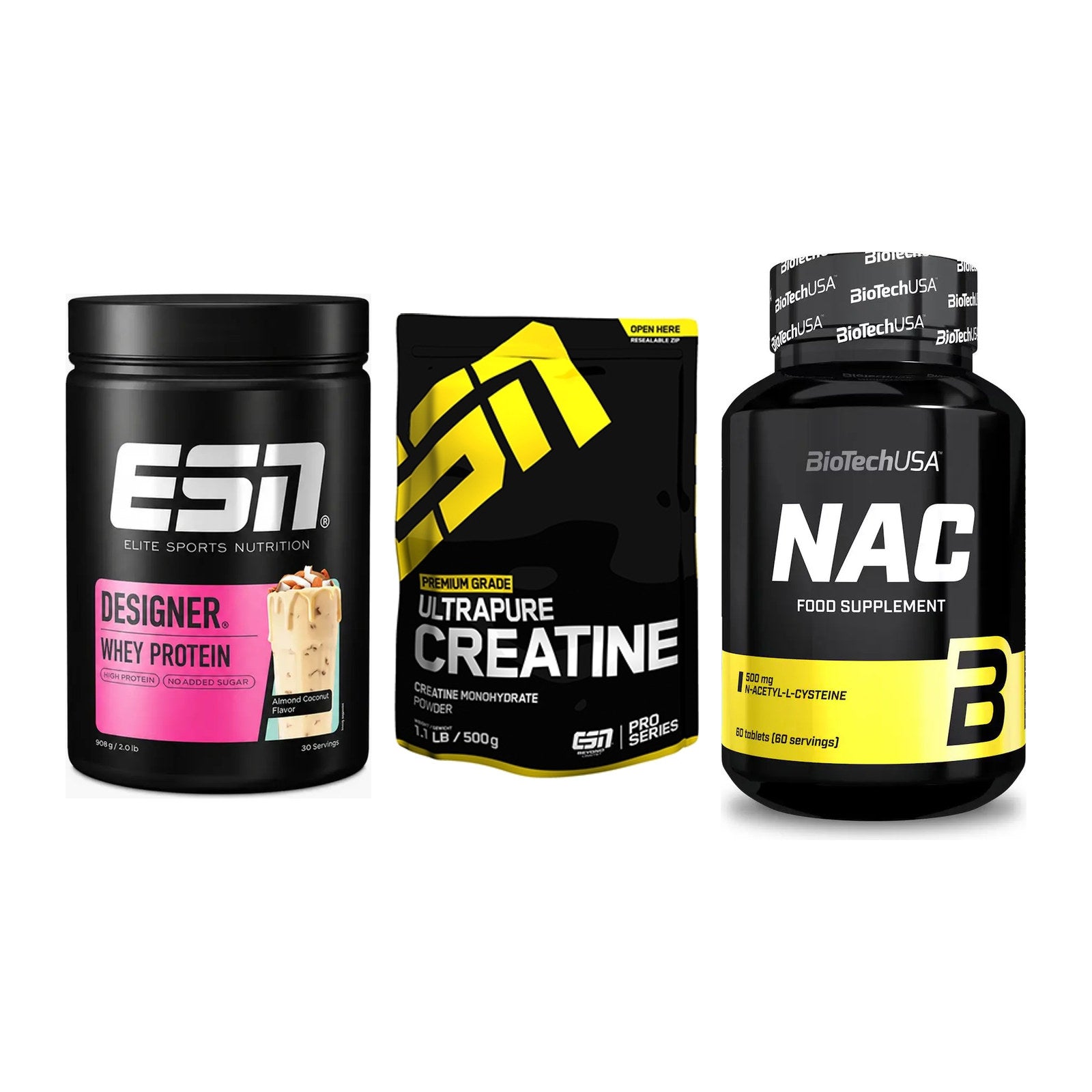 Einsteiger-Set: ESN Designer + ESN Ultrapure + BioTech NAC – alle enthaltenen Artikel