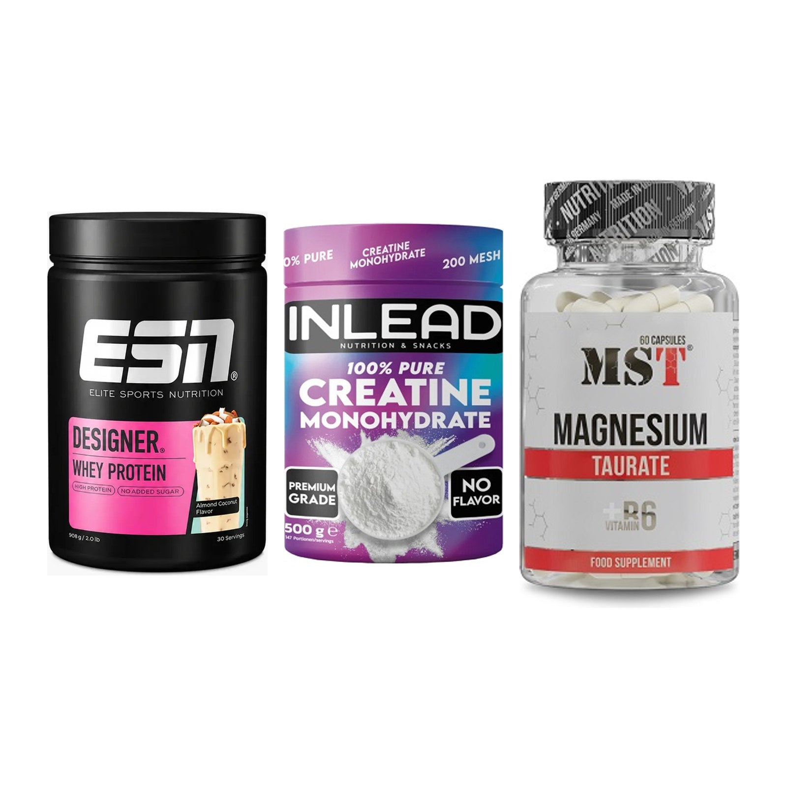 Einsteiger-Set: ESN Designer + INLEAD Creatine + MST Magnesium – alle enthaltenen Artikel