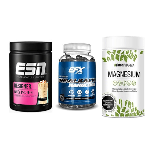 Einsteiger-Set: ESN Designer + EFX Kre-Alkalyn + Sinob Magnesium – alle enthaltenen Artikel