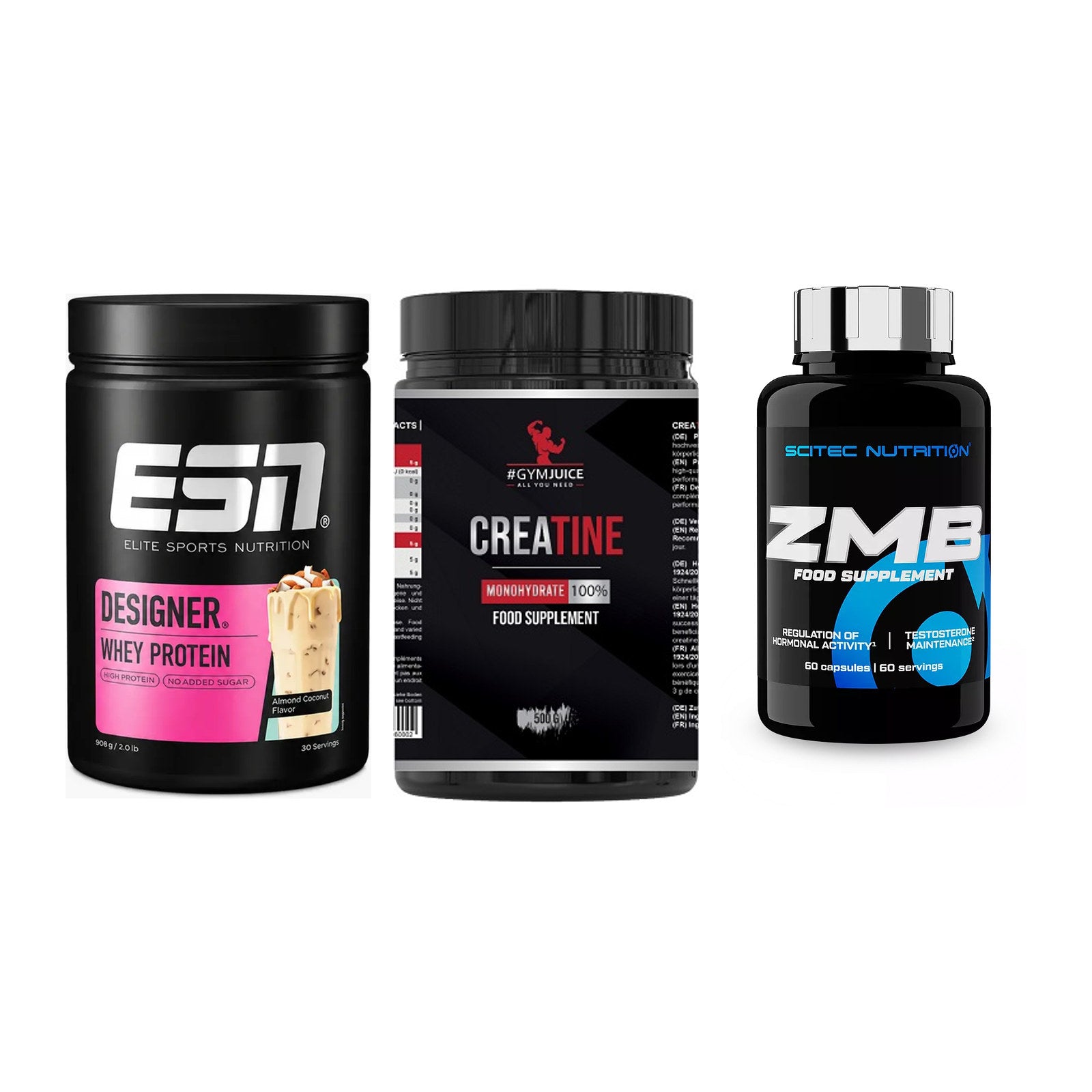 Einsteiger-Set: ESN Designer + #GYMJUICE + Scitec ZMB – alle enthaltenen Artikel