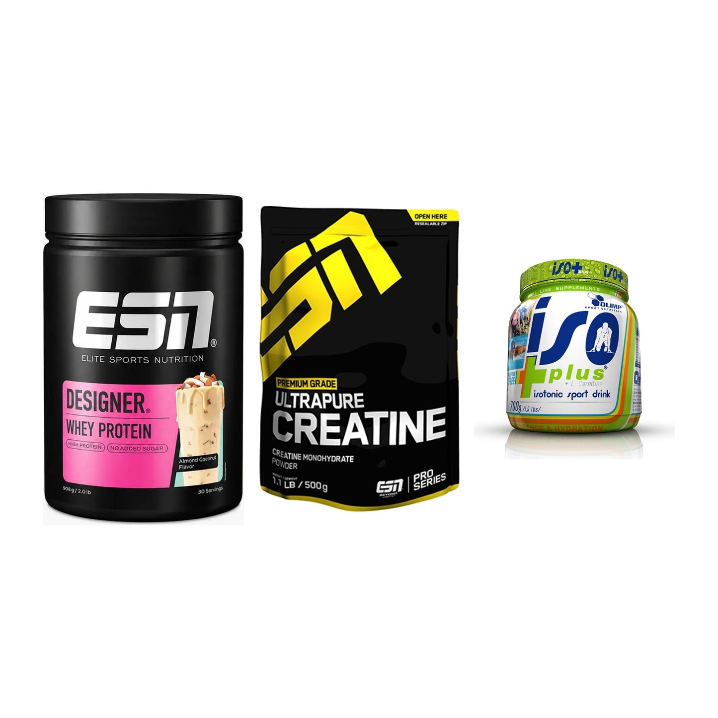 Einsteiger-Set: ESN Designer + ESN Ultrapure + Olimp Iso Plus – alle enthaltenen Artikel