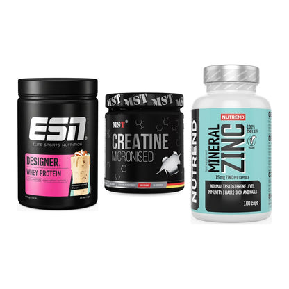 Einsteiger-Set: ESN Designer + MST Creatin + Nutrend Zinc – alle enthaltenen Artikel