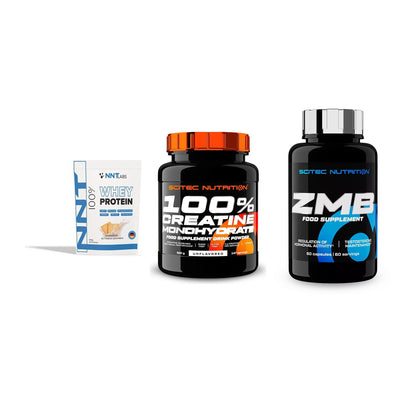Einsteiger-Set: NNT Whey + Scitec Creatine Monohydrate + Scitec ZMB – alle enthaltenen Artikel