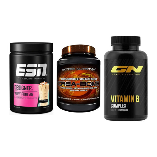 Einsteiger-Set: ESN Designer + Scitec Crea-Bomb + GN Vitamin – alle enthaltenen Artikel