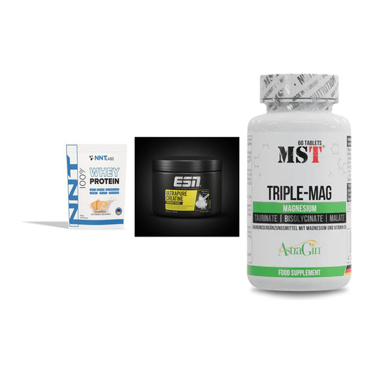Einsteiger-Set: NNT Whey + ESN Ultrapure + MST Tripple Mag – alle enthaltenen Artikel