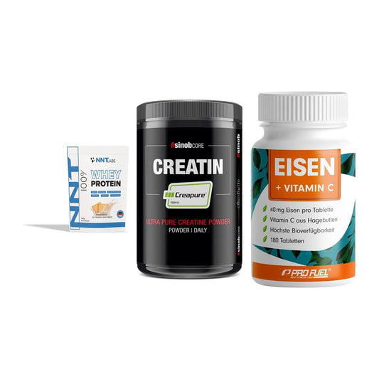Einsteiger-Set: NNT Whey + Sinob Creatin + ProFuel EISEN – alle enthaltenen Artikel