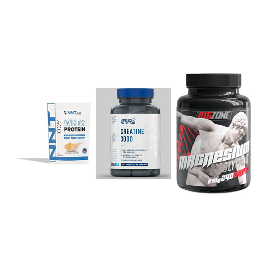 Einsteiger-Set: NNT Whey + Applied Nutritio + Big Zone Magnesi – alle enthaltenen Artikel