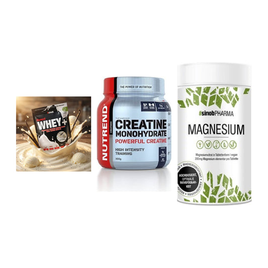 Einsteiger-Set: Sinob Honest + Nutrend Creatine + Sinob Magnesium – alle enthaltenen Artikel