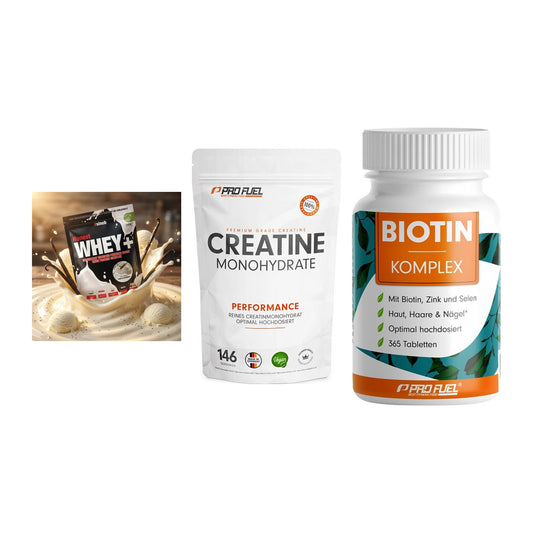 Einsteiger-Set: Sinob Honest + ProFuel Creatine + ProFuel BIOTIN – alle enthaltenen Artikel