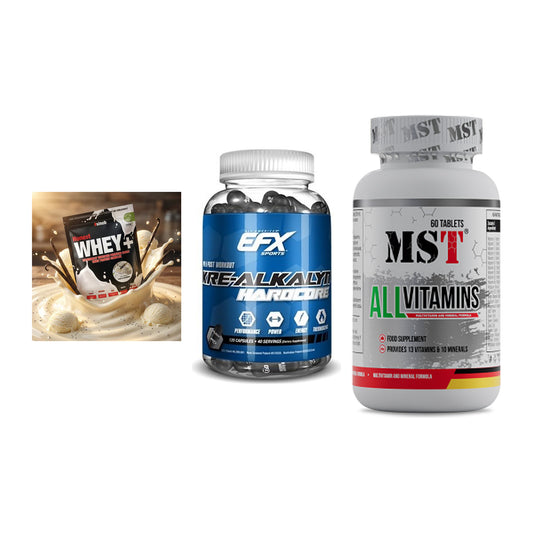Einsteiger-Set: Sinob Honest + EFX Kre-Alkalyn + MST All Vitamins – alle enthaltenen Artikel
