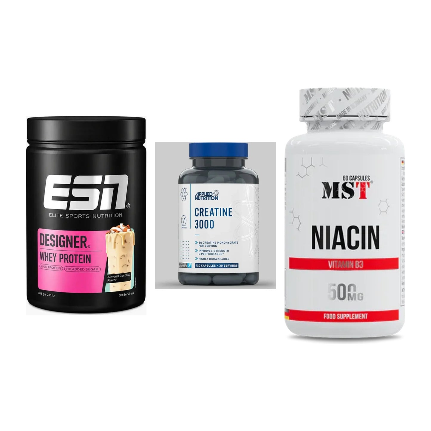 Einsteiger-Set: ESN Designer + Applied Nutritio + MST Niacin – alle enthaltenen Artikel