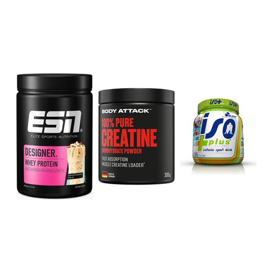 Einsteiger-Set: ESN Designer + Body Attack 100% + Olimp Iso Plus – alle enthaltenen Artikel