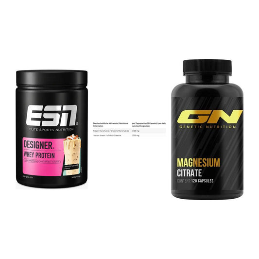 Einsteiger-Set: ESN Designer + INLEAD Creatine + GN Magnesium – alle enthaltenen Artikel